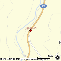 小杉山入口周辺の地図
