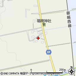 福島県会津若松市河東町倉橋難波87周辺の地図