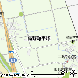 〒965-0074 福島県会津若松市高野町平塚の地図