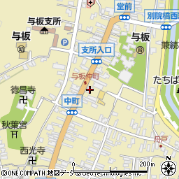 新潟大栄信用組合与板支店周辺の地図