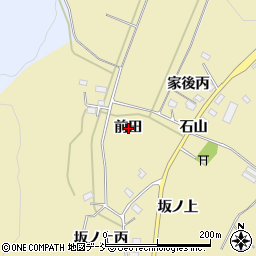 福島県会津若松市河東町八田前田周辺の地図