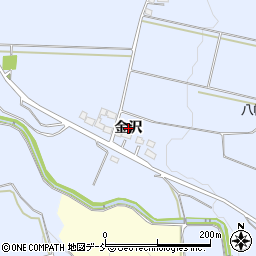 福島県会津若松市河東町金田（金沢）周辺の地図