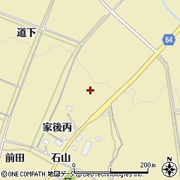 福島県会津若松市河東町八田家後周辺の地図