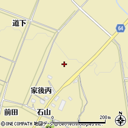 福島県会津若松市河東町八田（家後）周辺の地図