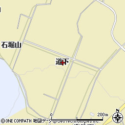 福島県会津若松市河東町八田道下周辺の地図