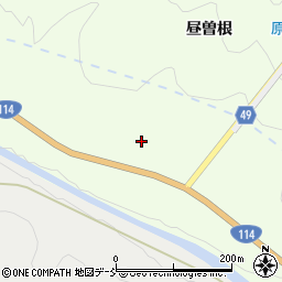 福島県浪江町（双葉郡）昼曽根（昼曽根）周辺の地図