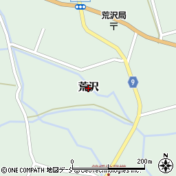 新潟県三条市荒沢周辺の地図