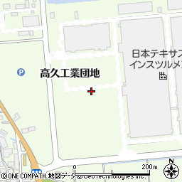 福島県会津若松市高久工業団地周辺の地図