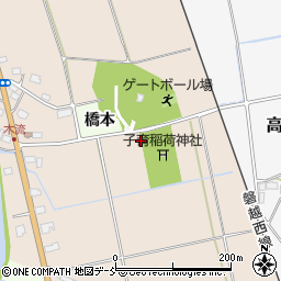 福島県会津若松市高野町橋本木流周辺の地図