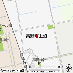 福島県会津若松市高野町上沼周辺の地図