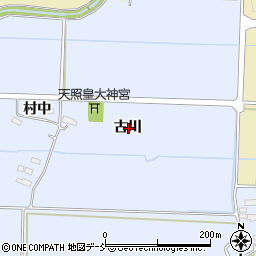 福島県会津若松市河東町金田古川周辺の地図