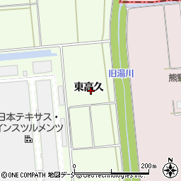 福島県会津若松市神指町大字高久東高久周辺の地図