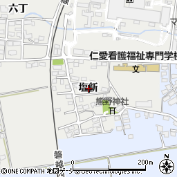福島県会津若松市河東町広田塩新周辺の地図