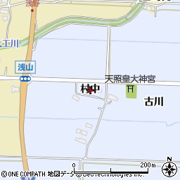 福島県会津若松市河東町金田村中周辺の地図