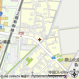 新潟県見附市芝野町周辺の地図