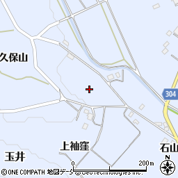 福島県大玉村（安達郡）玉井（袖窪）周辺の地図