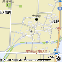 福島県会津若松市河東町浅山浅野141周辺の地図