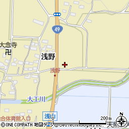 福島県会津若松市河東町浅山村東丙周辺の地図