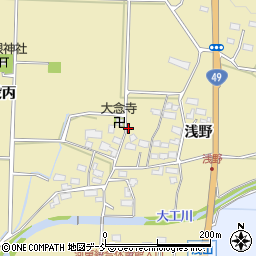 福島県会津若松市河東町浅山浅野周辺の地図