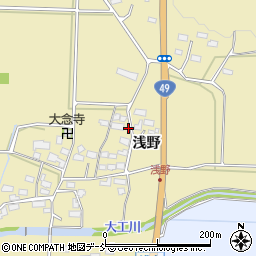 福島県会津若松市河東町浅山浅野203周辺の地図