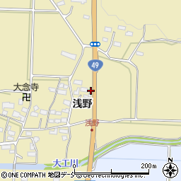 福島県会津若松市河東町浅山浅野214周辺の地図