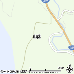 福島県二本松市東新殿山落周辺の地図