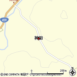 福島県二本松市田沢神田周辺の地図