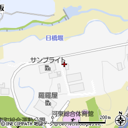 福島県会津若松市河東町工業団地周辺の地図