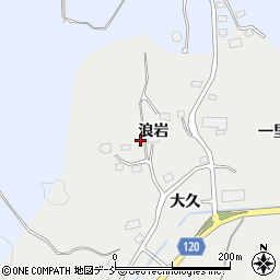 福島県南相馬市小高区泉沢（浪岩）周辺の地図