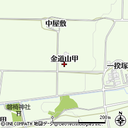 福島県会津若松市河東町郡山（金道山）周辺の地図