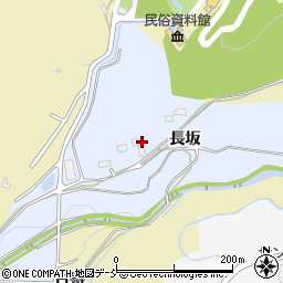 福島県会津若松市河東町金田長坂周辺の地図