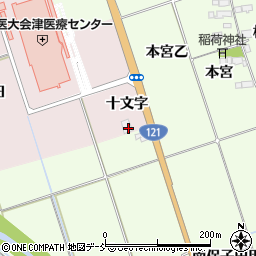 福島県会津若松市河東町谷沢十文字93周辺の地図