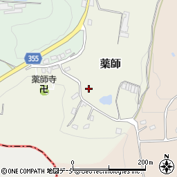 福島県二本松市薬師周辺の地図