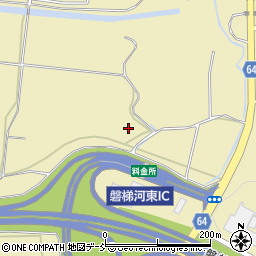 福島県会津若松市河東町八田琵琶石周辺の地図