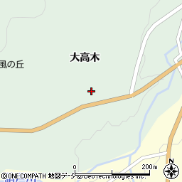 福島県双葉郡浪江町津島大高木周辺の地図