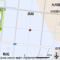 福島県会津坂下町（河沼郡）福原（高松）周辺の地図