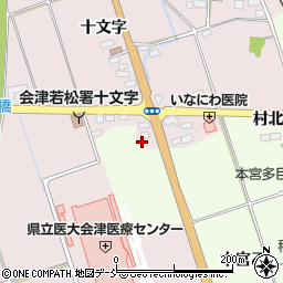 福島県会津若松市河東町谷沢十文字77周辺の地図