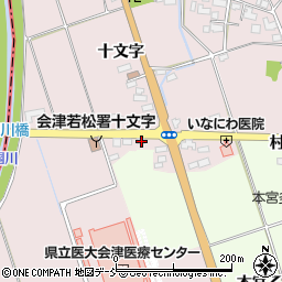 福島県会津若松市河東町谷沢十文字73周辺の地図