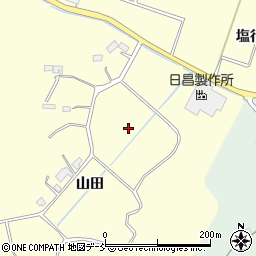 福島県南相馬市小高区岡田山田周辺の地図