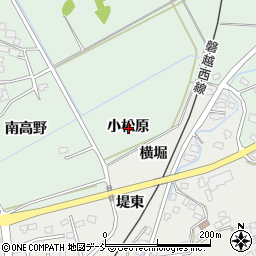 福島県会津若松市河東町南高野小松原周辺の地図