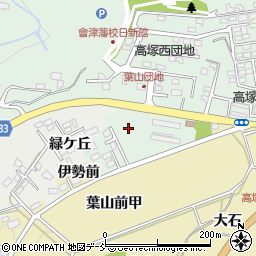 福島県会津若松市河東町南高野葉山周辺の地図