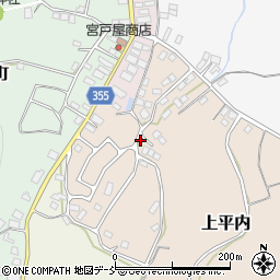 福島県二本松市上平内周辺の地図