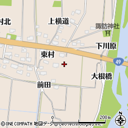 福島県会津坂下町（河沼郡）宮古（大根橋）周辺の地図
