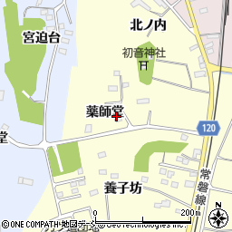 福島県南相馬市小高区岡田（薬師堂）周辺の地図