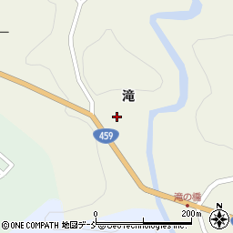 福島県二本松市上長折滝周辺の地図