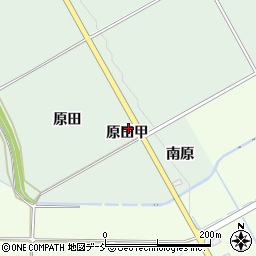 福島県会津若松市河東町熊野堂原田甲周辺の地図