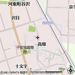 福島県会津若松市河東町谷沢周辺の地図