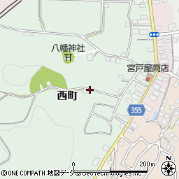 福島県二本松市西町周辺の地図