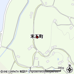 福島県二本松市米五町周辺の地図
