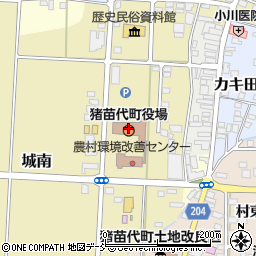 猪苗代町役場周辺の地図